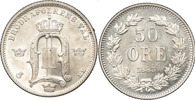 OSKAR II (1872-1907). 50 öre 1883.