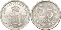 OSKAR II (1872-1907). 25 öre 1880.