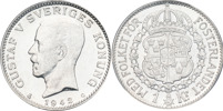 GUSTAV V (1907-1950). Krona 1942. Äldre typ med åtalet på åtsidan.