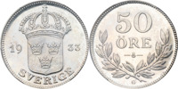 GUSTAV V (1907-1950). 50 öre 1933.