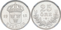 GUSTAV V (1907-1950). 25 öre 1912.