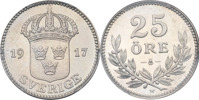 GUSTAV V (1907-1950). 25 öre 1917.