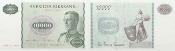 10 000 kronor 1958. A 279906.