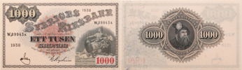 1 000 kronor 1938. W,89943e.