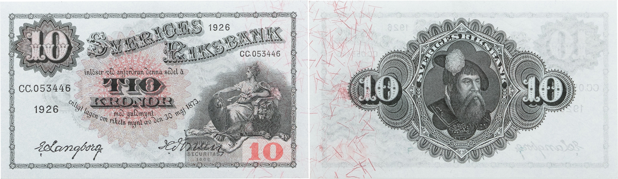 10 kronor 1926. CC,053446.