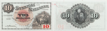 10 kronor 1939. ZA 050550.