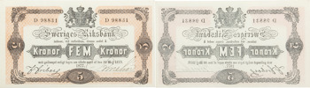 5 kronor 1877. D 98831.
