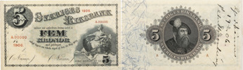 5 kronor 1906. A, 00000.