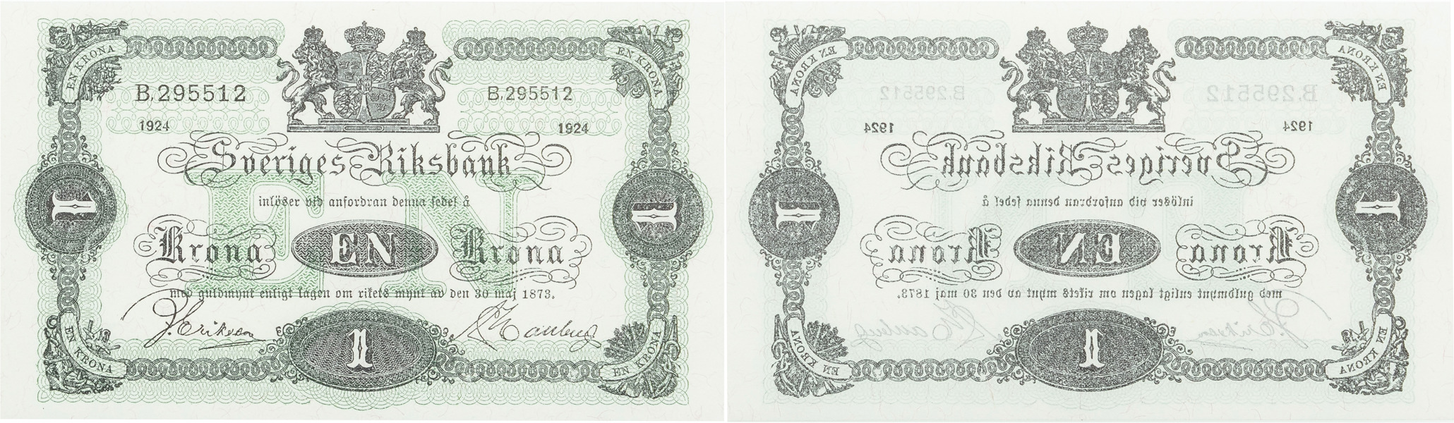 Krona 1924. B,295512.