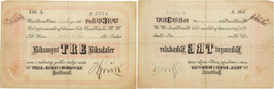 FILIALBANKEN I HUDIKSVALL. H. Frisk. 3 riksdaler riksmynt 1861.