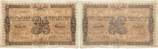 PRIVATBANKEN I ÖREBRO. 3 1/3 riksdaler banco 1847.