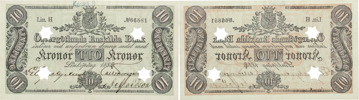 ÖSTERGÖTLANDA ENSKILD BANK. 10 kronor 1888.