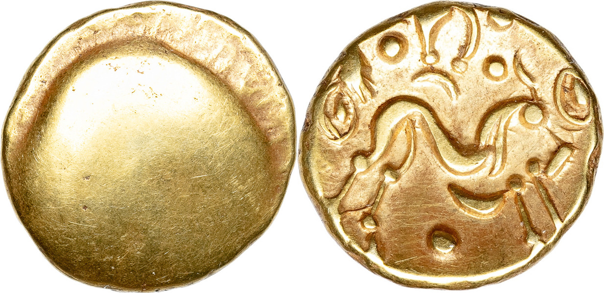 CELTIC COINS OF GAUL. AMBIANI (58-55 B.C.). AV stater.