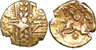 CELTIC COINS OF BRITAIN. THE CATUVELLAUNI (second half of first century B.C.). AV stater.