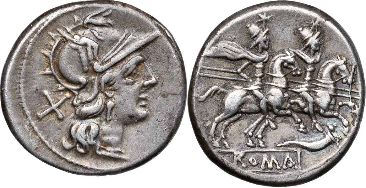 Roman Republic. EARLY DENARIUS COINAGE (211-206 B.C.). AR denarius.
