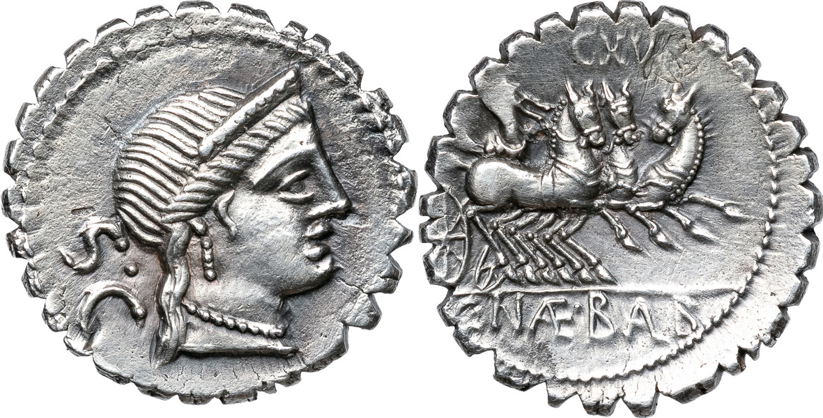 Roman Republic. C. NAEVIUS BALBUS (79 B.C.). AR denarius.