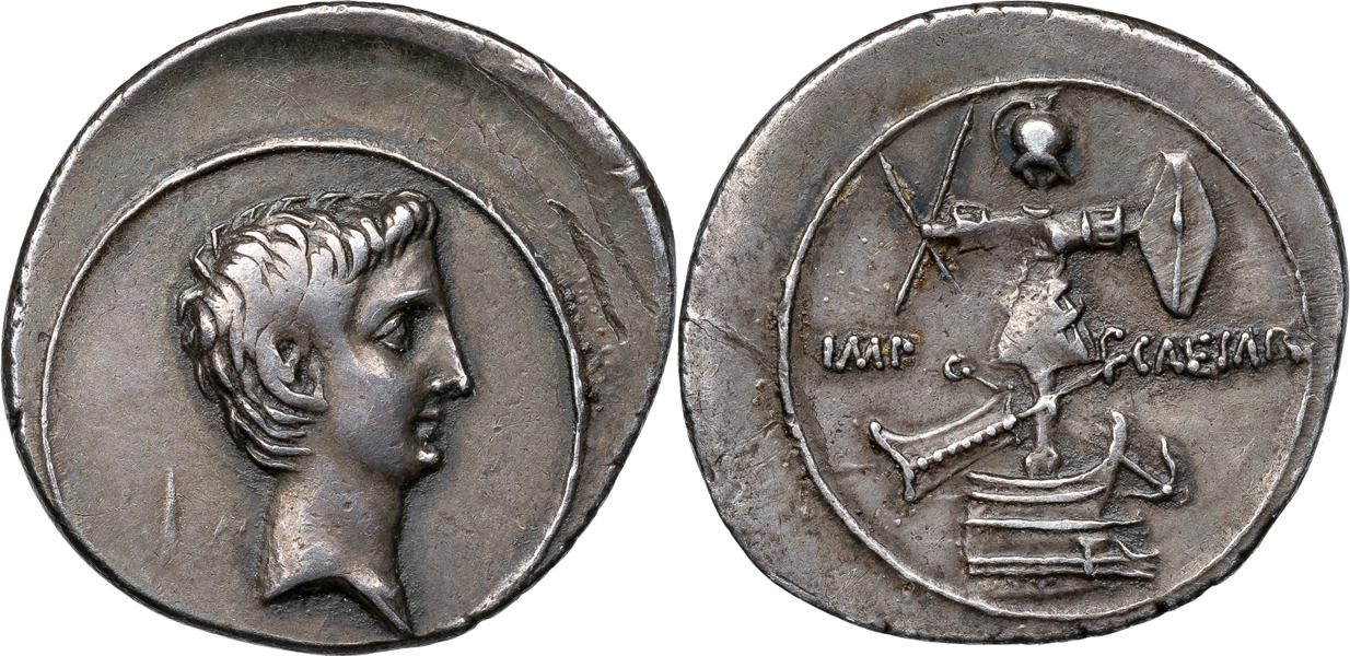Roman Republic. OCTAVIAN (30-29 B.C.). AR denarius.