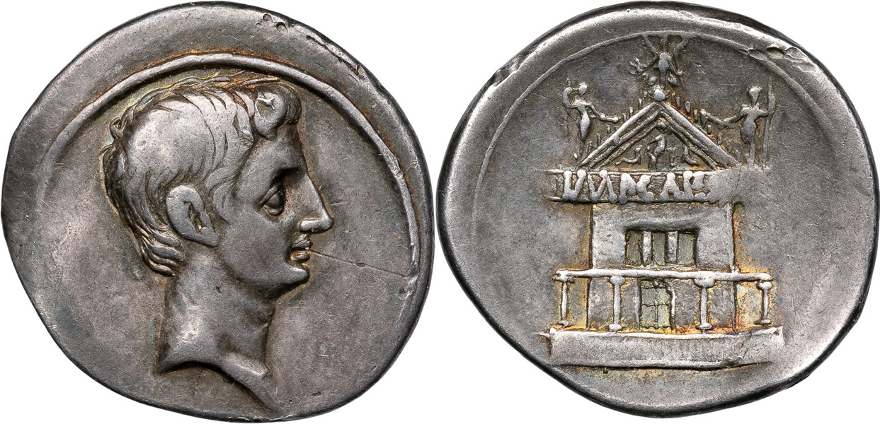Roman Empire. AUGUSTUS (27 B.C.-A.D. 14). AR denarius.