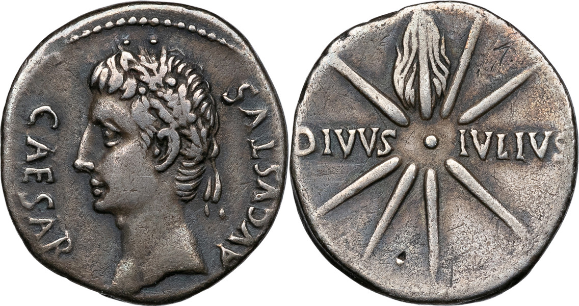 Roman Empire. AUGUSTUS (27 B.C.-A.D. 14). AR denarius.