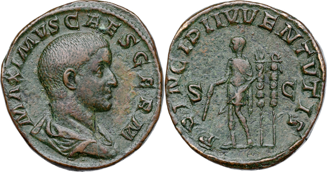 Roman Empire. MAXIMUS (A.D. 236-238). AE sestertius.