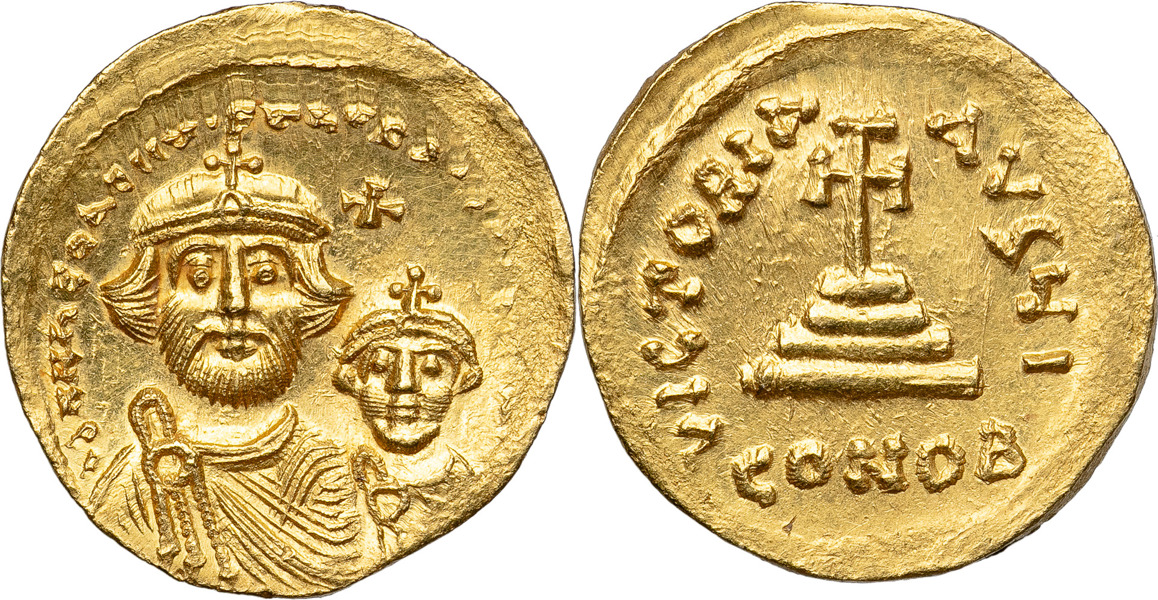 BYZANTINE COINS. HERACLIUS (A.D 610-641). AV solidus.
