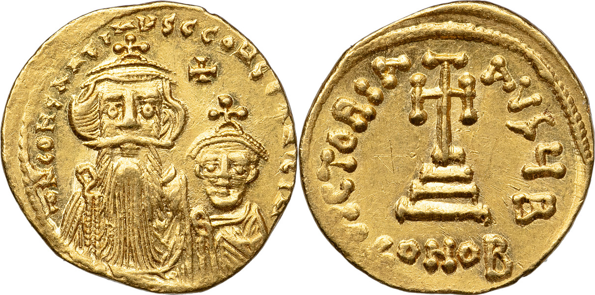 BYZANTINE COINS. HERACLIUS (A.D 610-641). AV solidus.