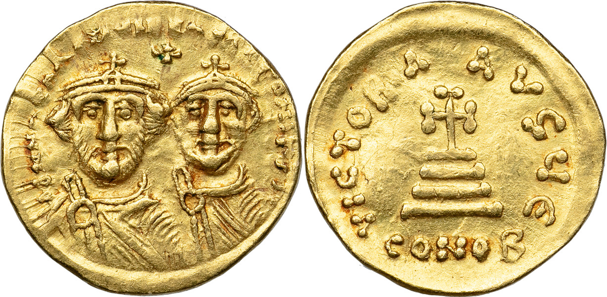 BYZANTINE COINS. HERACLIUS (A.D 610-641). AV solidus.