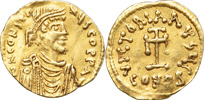 BYZANTINE COINS. CONSTANS II (A.D 641-668). AV semissis.