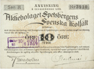 NORGE / NORWAY. Svenska Stenkolsaktiebolaget Spetsbergen (blankett från Aktiebolaget Spetsbergens Svenska Kolfält). 10 öre (Ser.