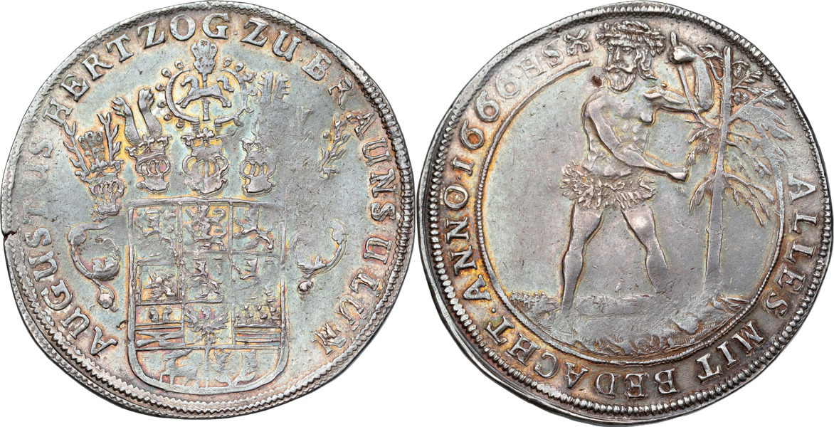 TYSKA STATER / GERMN STATES. BRAUNSCHWEIG-WOLENBÜTTEL. August der Jüngere (1635-1666).