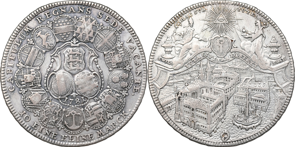 TYSKA STATER / GERMN STATES. EICHSTÄTT. Sedisvakanz 1781.