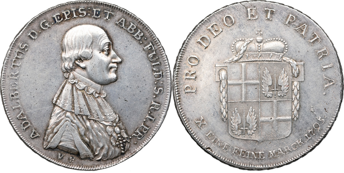 TYSKA STATER / GERMN STATES. FULDA. Adalbert III von Harstall (1788-1802).