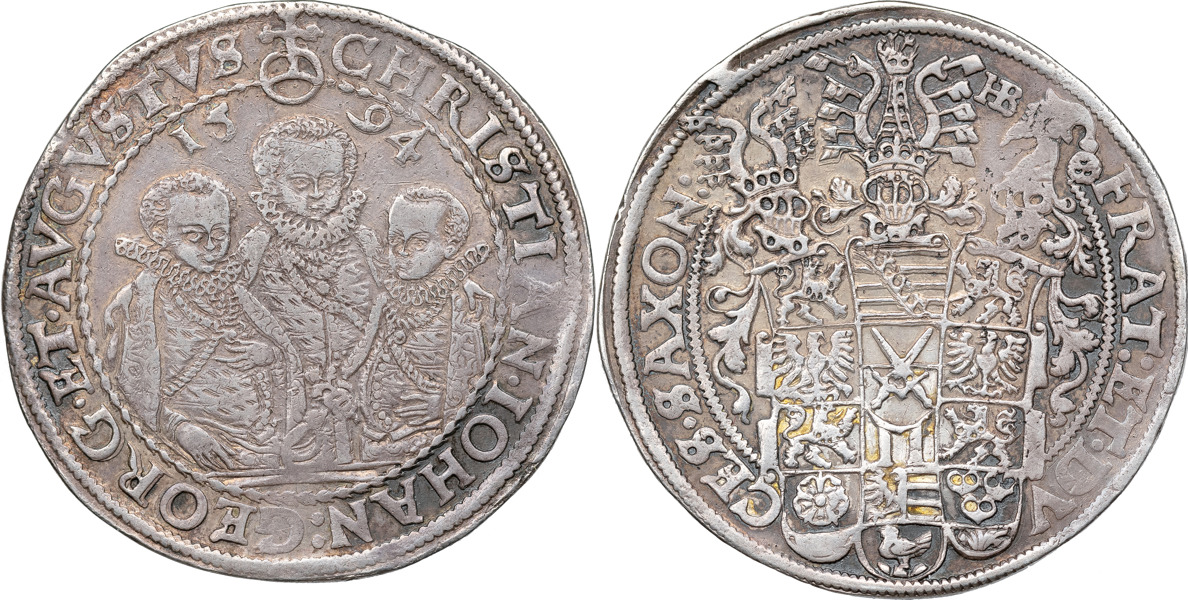 TYSKA STATER / GERMN STATES. SACHSEN. Christian II, Johann Georg I och August (1591-1611).