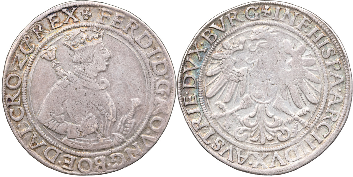TYSK-ROMERSKA RIKET-ÖSTERRIKE / THE HOLY GERMAN EMPIRE-AUSTRIA. Ferdinand I (1526-1564). Taler utan årtal.