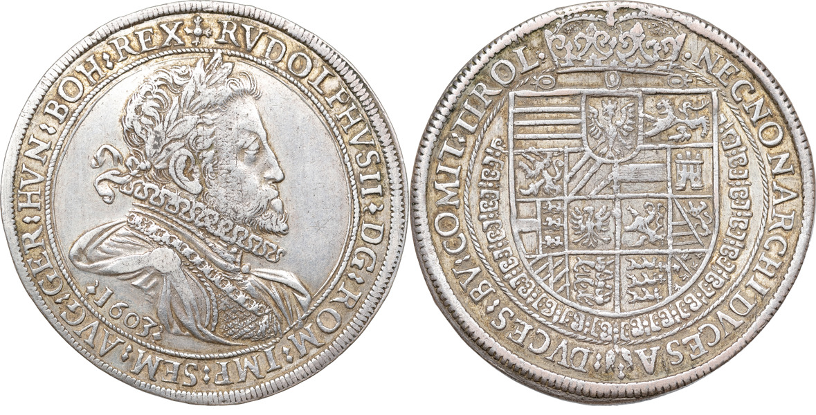 TYSK-ROMERSKA RIKET-ÖSTERRIKE / THE HOLY GERMAN EMPIRE-AUSTRIA. Rudolf II (1576-1612). Taler 1603.