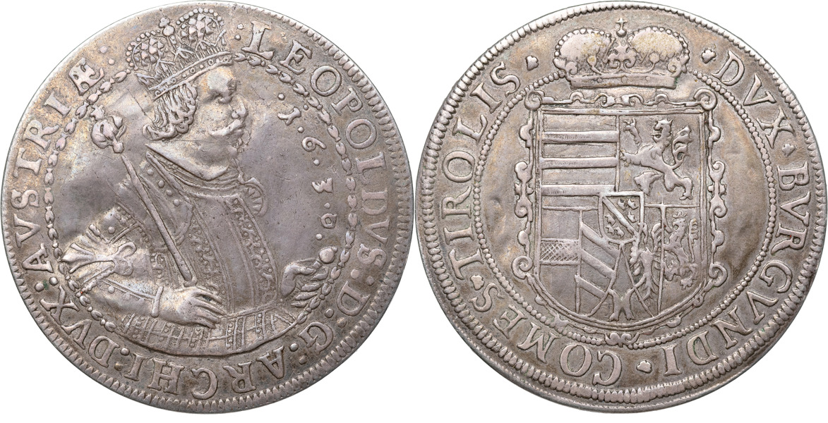 TYSK-ROMERSKA RIKET-ÖSTERRIKE / THE HOLY GERMAN EMPIRE-AUSTRIA. Leopold V (1619-1632). Taler 1630.