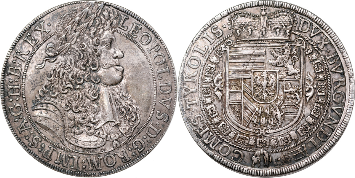 TYSK-ROMERSKA RIKET-ÖSTERRIKE / THE HOLY GERMAN EMPIRE-AUSTRIA. Leopold I (1657-1705). Skruvtaler utan årtal.