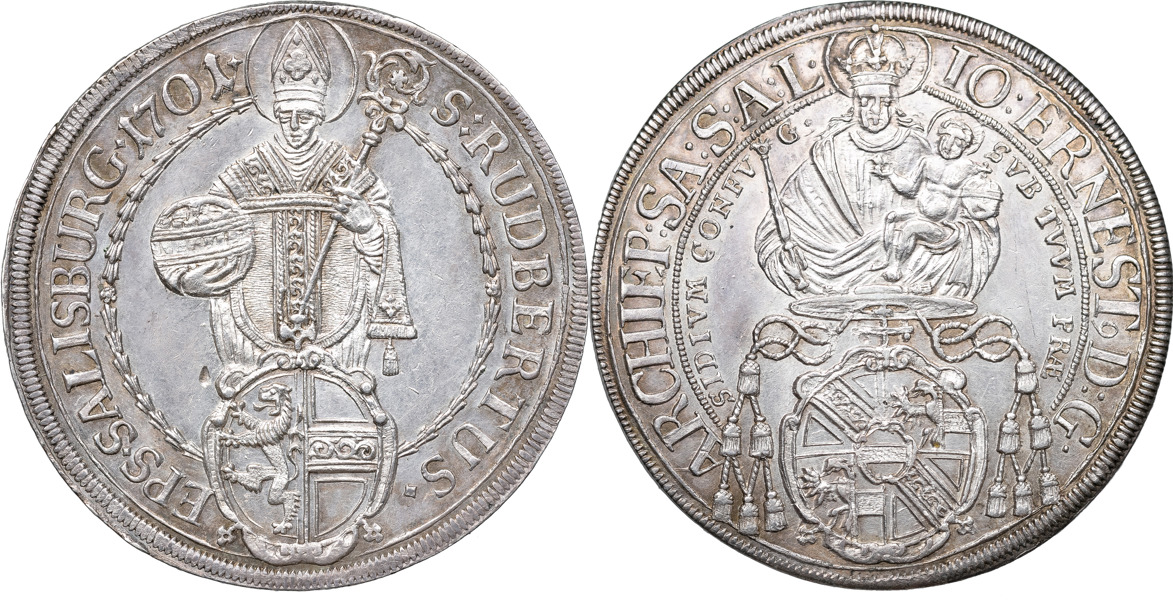 TYSK-ROMERSKA RIKET-ÖSTERRIKE / THE HOLY GERMAN EMPIRE-AUSTRIA. Johann Ernst von Thun und Hohenstein (1687-1709). SALZBURG.