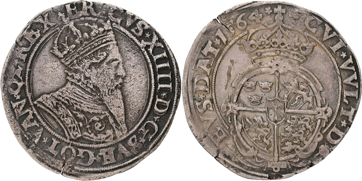 ERIK XIV (1560-1568). Mark 1564