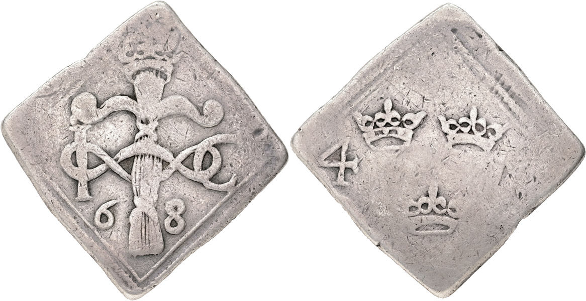 HERTIGARNA JOHAN OCH KARL (1568). 4 mark 1568