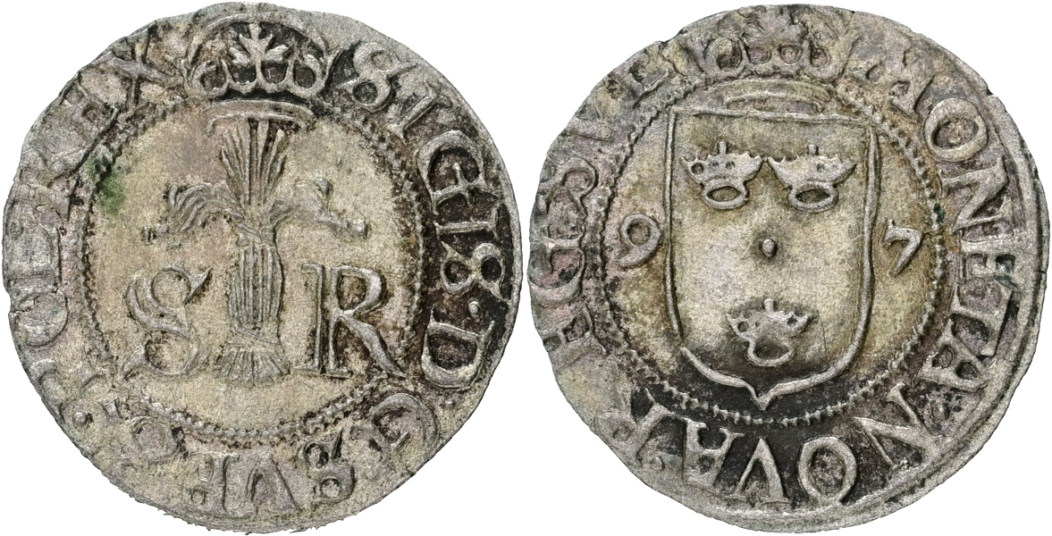 SIGISMUND (1592-1599). 1/2 öre 1597