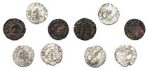 KARL IX (1604-1611). Lot of 5