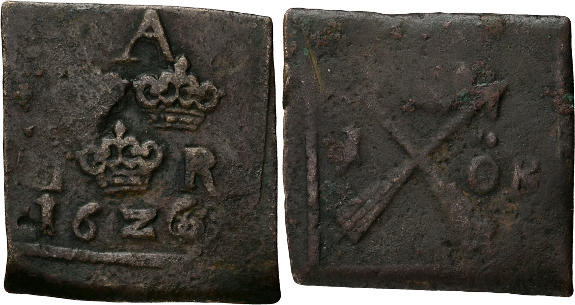 GUSTAV II ADOLF (1611-1632). Öre 1626