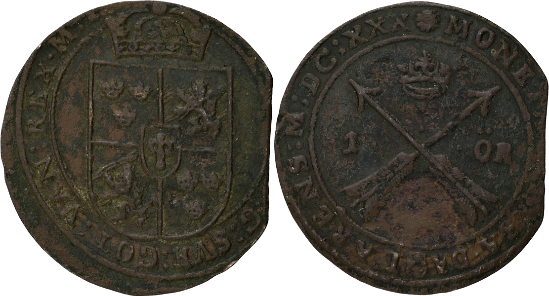 GUSTAV II ADOLF (1611-1632). Öre 1630