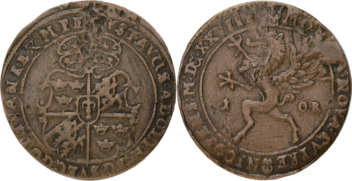 GUSTAV II ADOLF (1611-1632). Öre 1628