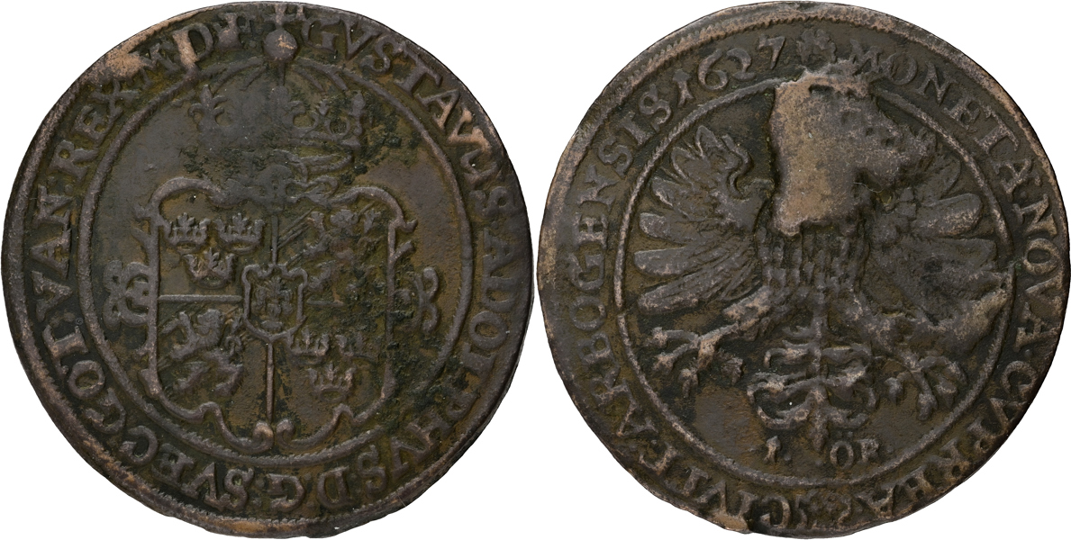 GUSTAV II ADOLF (1611-1632). Öre 1627