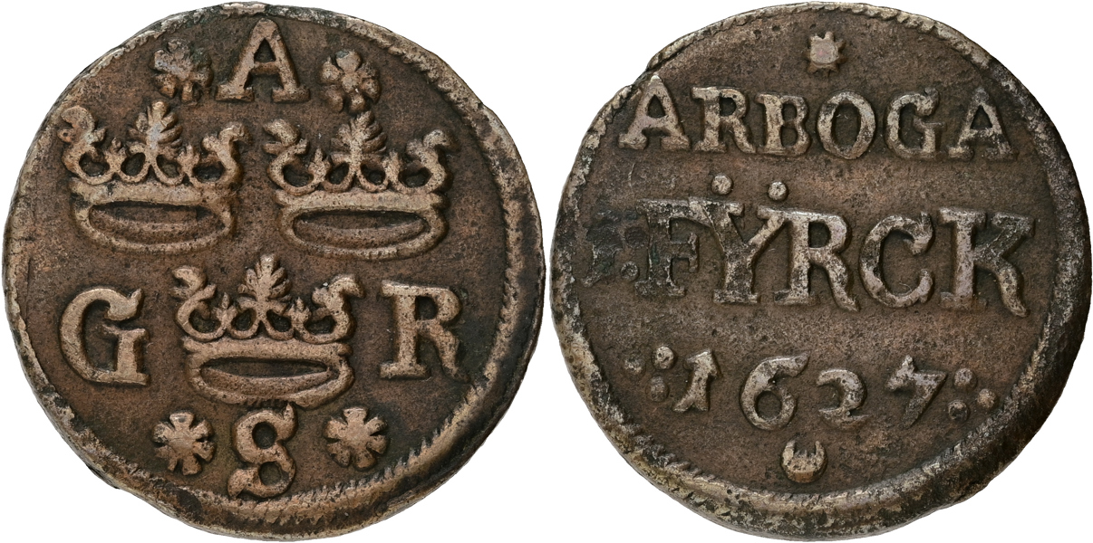 GUSTAV II ADOLF (1611-1632). Fyrk 1627