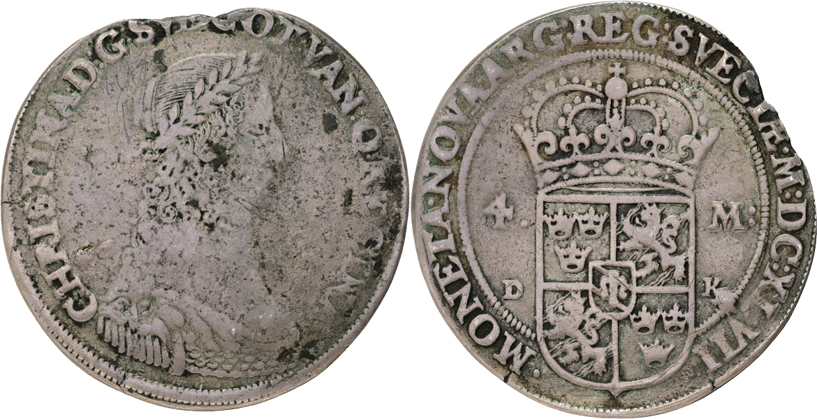 KRISTINA (1632-1654). 4 mark 1647