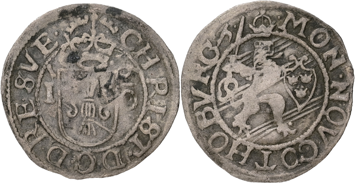 KRISTINA (1632-1654). Öre 1636