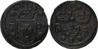 KRISTINA (1632-1654). 1/4 öre 1634